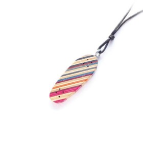 27 Skateboard cruiser pendant necklace made from recycleds skateboards