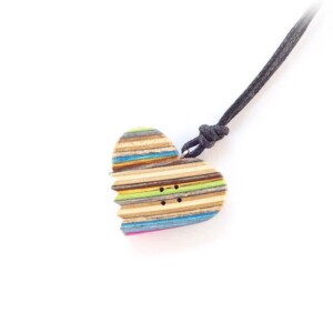 Skateboard heart made from recycled skateboard decks!