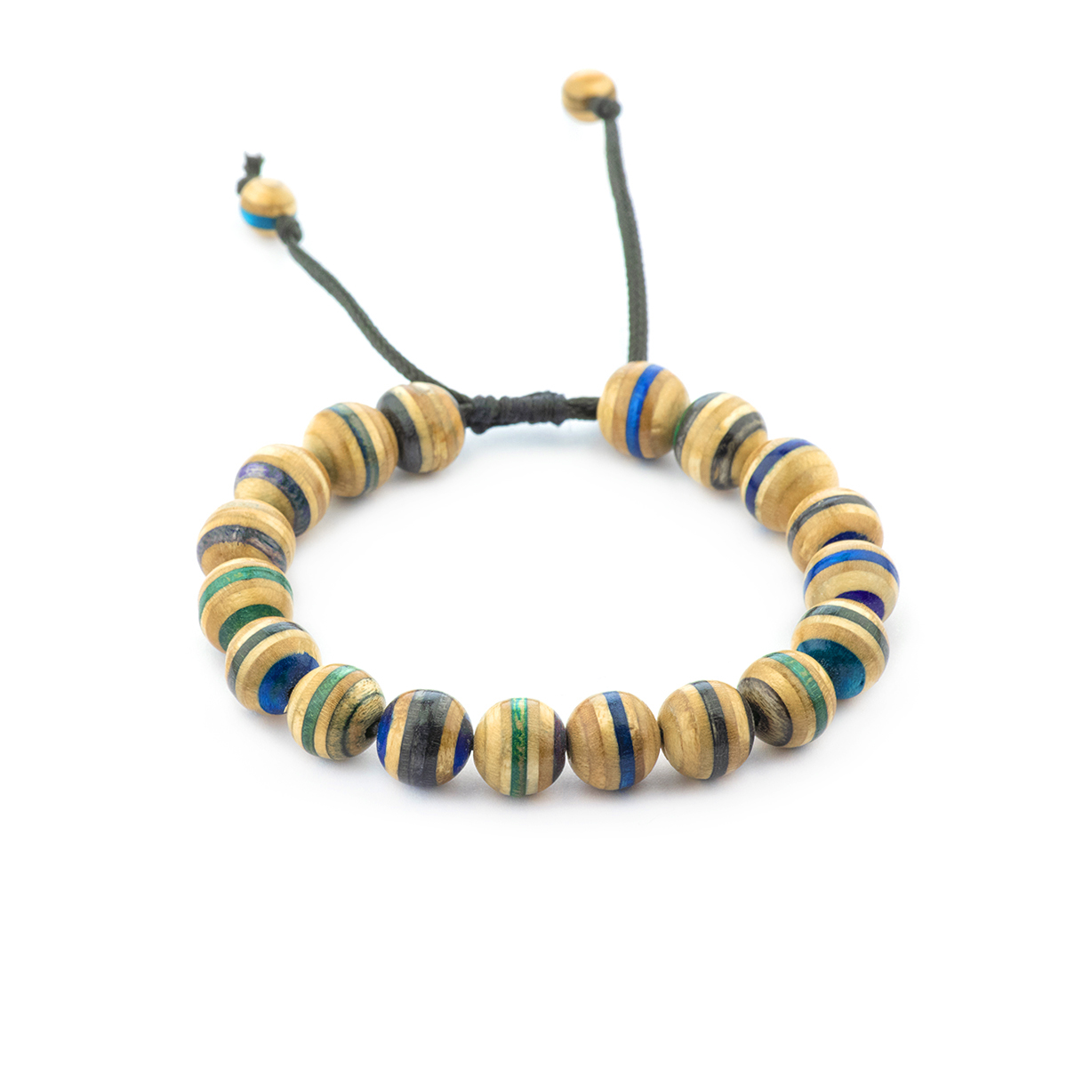 Bracciale Con Nappa Di Perline Di Legno Colorato, Bracciale - Foto 4