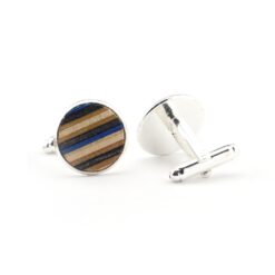 Unique and handmade Wood cufflinks made from recycled skateboards