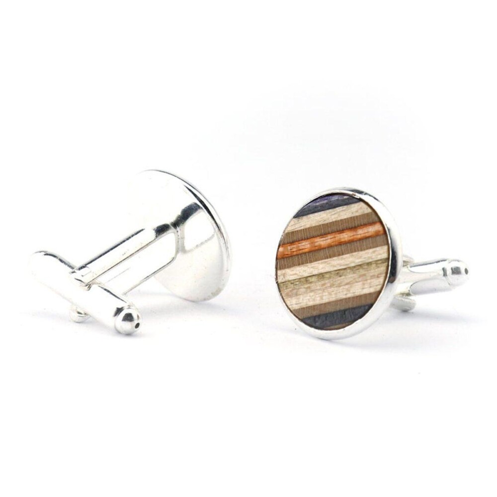 Unique and handmade Wood cufflinks made from recycled skateboards
