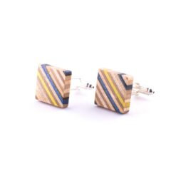 Unique and handmade cufflinks made from recycled skateboards