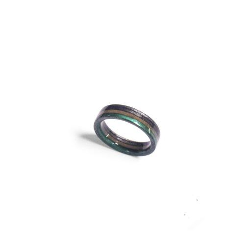 Blue Skateboard Ring ring made from recycled skateboards