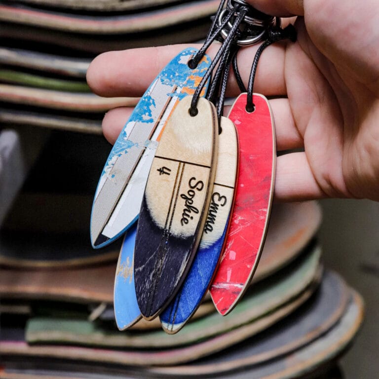 Surfboard keychain